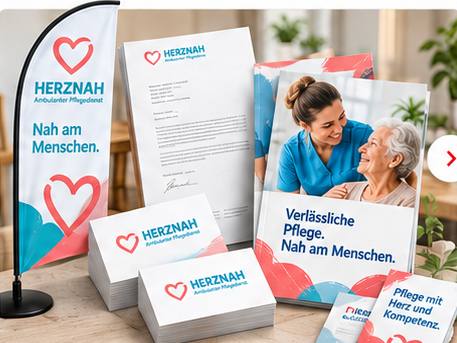 Visitenkarten für einen Pflegedienst