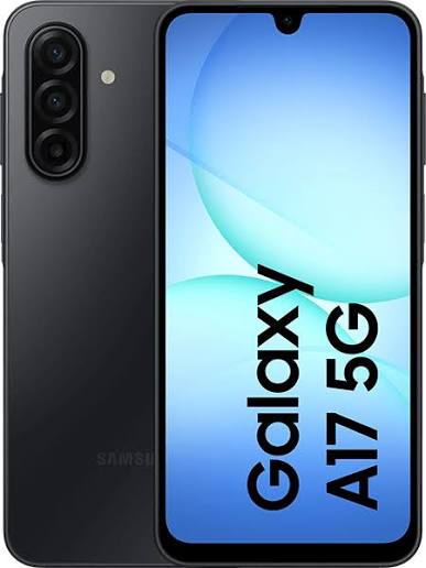 Samsung Galaxy A17 5G in Black, Vorder- und Rückansicht
